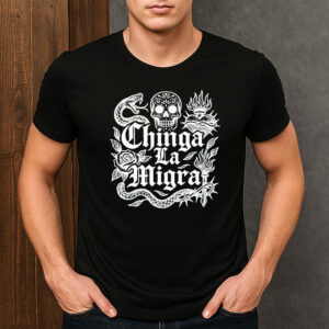 Chinga-La-Migra-T-Shirt-–-Gothic-Skull-&-Snake-Activist-Graphics