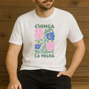 Chinga-La-Migra-T-Shirt-–-Pastel-Pink-&-Blue-Floral-Activist-Tees