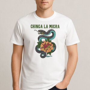 Chinga-La-Migra-T-Shirt-–-Snake-&-Floral-Pro-Immigrant-Rights-Tee-USA