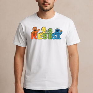Colorful-Sesame-Style-Resist-Protest-Graphic-T-Shirt-US