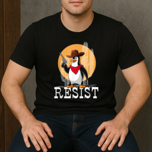 Cowboy-Penguin-Resist-–-Funny-Protest-Against-Tariffs-Tee