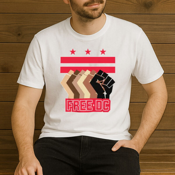 FREE-DC-Locally-T-Shirt-–-Washington-D.C.-Statehood-Protest-Tee-USA