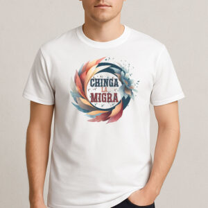 Floral-Chinga-La-Migra-Activist-Graphic-T-Shirt