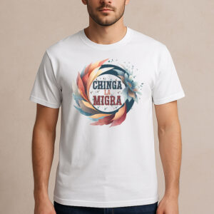 Floral-Chinga-La-Migra-Activist-Graphic-T-Shirt-USA