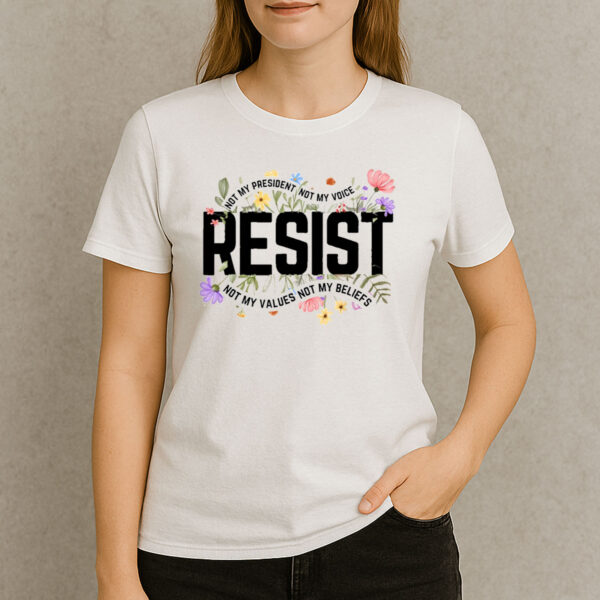 Floral-Resist-Activist-T-Shirt-–-Feminist-Protest-Tee