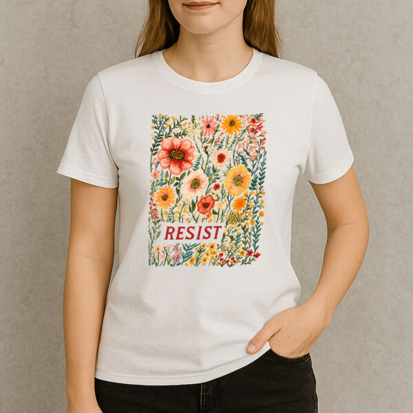 Floral-Resist-Shirt-–-Botanical-Feminist-Protest-Tee