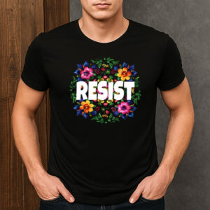 Floral-Resist-T-Shirt-–-Modern-Political-Statement-Graphic-Tee