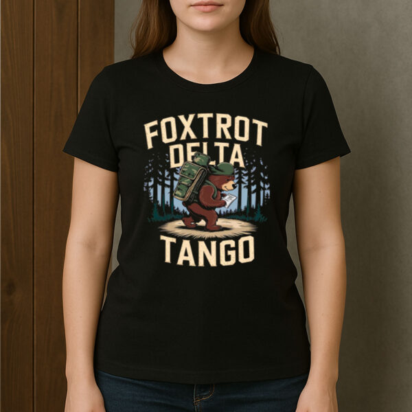Foxtrot-Delta-Tango-Funny-Hiking-Bear-Resist-T-Shirts