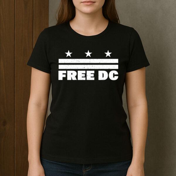 Free-DC-Distressed-Flag-T-Shirt-–-Washington-D.C.-Statehood-Protest-Tee