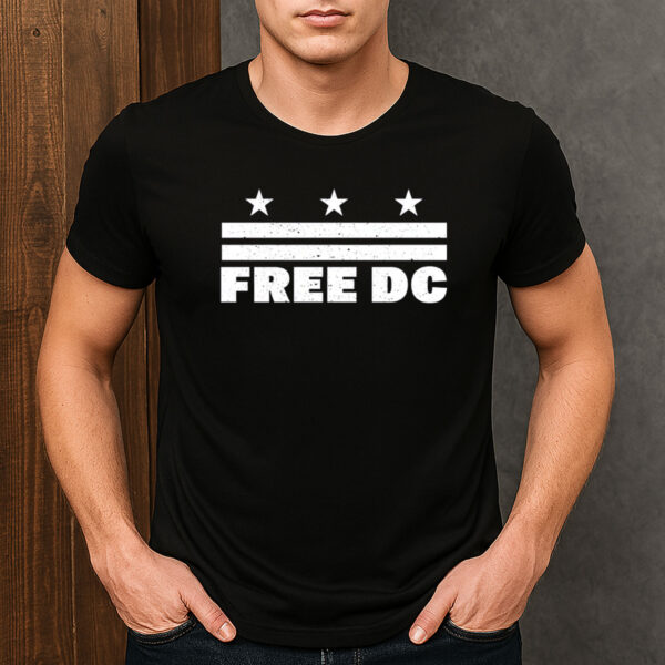 Free-DC-Distressed-Flag-T-Shirt-–-Washington-D.C.-Statehood-Protest-Tee-US