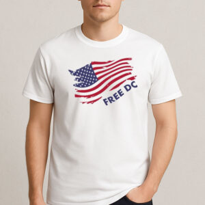 Free-DC-Distressed-Flag-T-Shirt-–-Washington-DC-Statehood-Protest-Tee