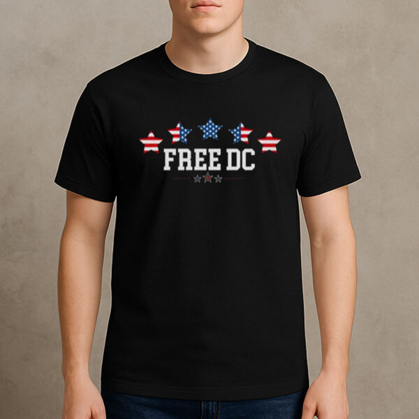 Free-DC-Patriotic-Stars-T-Shirt-–-Washington-D.C.-Statehood-Protest-Tee