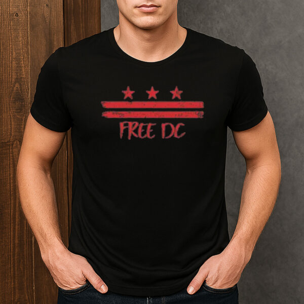 Free-DC-Red-Stars-Protest-T-Shirt-–-Anti-Trump-&-Statehood-Rights-US