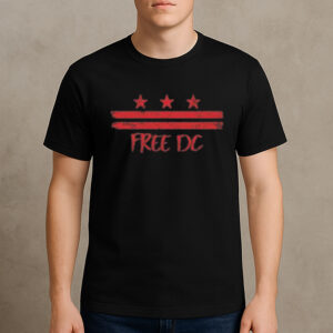 Free-DC-Red-Stars-Protest-T-Shirt-–-Anti-Trump-&-Statehood-Rights-USA