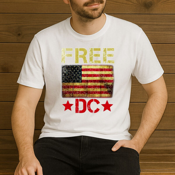 Free-DC-T-Shirt-–-Distressed-American-Flag-Political-Protest-TeeFree-DC-T-Shirt-–-Distressed-American-Flag-Political-Protest-Tee