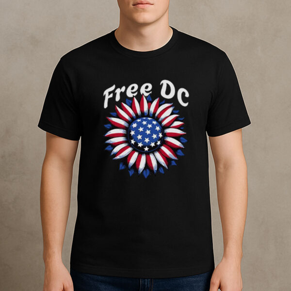Free-DC-T-Shirt-–-Patriotic-Sunflower-Resist-Federal-Overreach-Tees