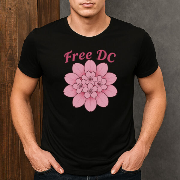 Free-DC-T-Shirt-–-Pink-Cherry-Blossom-Resist-Federal-Overreach-Tee