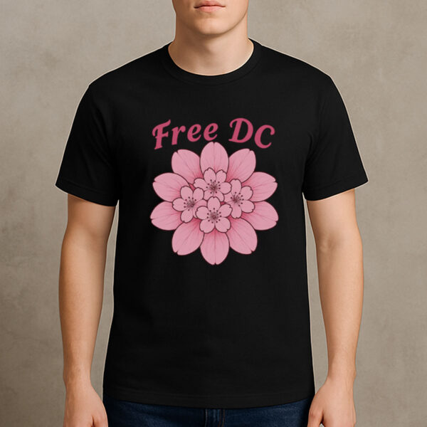 Free-DC-T-Shirt-–-Pink-Cherry-Blossom-Resist-Federal-Overreach-Tees