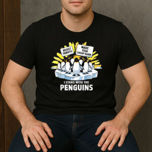 Funny-Penguin-Protest-Resist-Tariffs-Graphic-T-Shirt