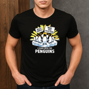 Funny-Penguin-Protest-Resist-Tariffs-Graphic-T-Shirt-USA