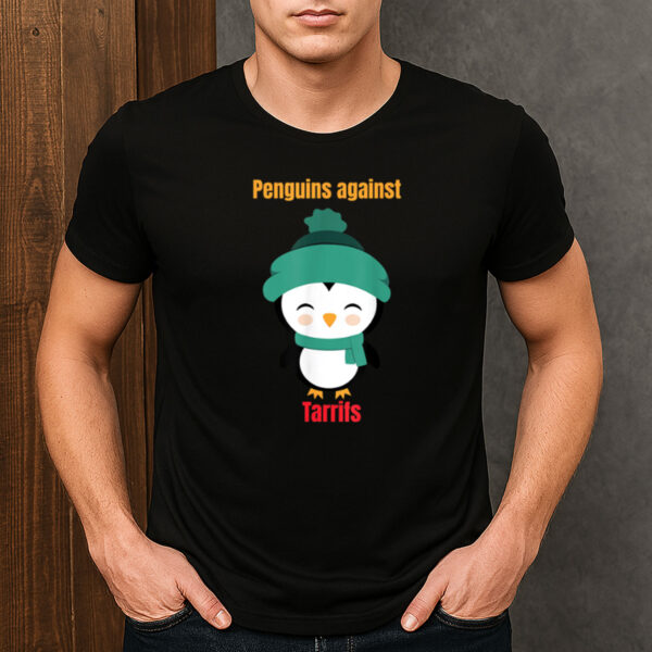 Funny-Penguin-Resist-Memes-T-Shirt-–-Cute-Anti-Tariff-Graphic-Tee