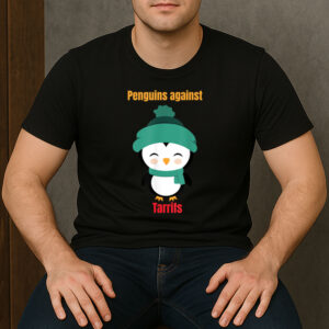 Funny-Penguin-Resist-Memes-T-Shirt-–-Cute-Anti-Tariff-Graphic-Tee-USA