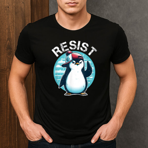 Funny-Penguin-Resist-Tariff-Political-Satire-Tee