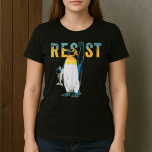 Funny-Penguin-Resist-–-Vintage-Protest-Activist-Graphic-Tee-US