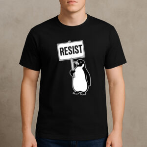 Funny-Vintage-Penguin-Resist-T-Shirt-–-Cool-Protest-Tee-US