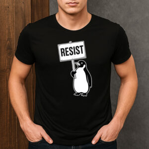 Funny-Vintage-Penguin-Resist-T-Shirt-–-Cool-Protest-Tee-USA