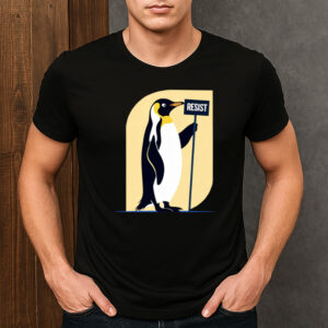 Minimalist-Resist-Penguin-T-Shirt-–-Rebel-Animal-Activist-Tee