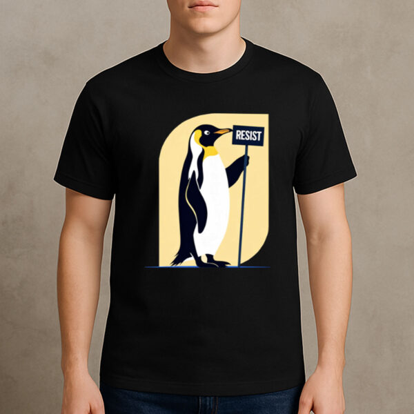 Minimalist-Resist-Penguin-T-Shirt-–-Rebel-Animal-Activist-Tees