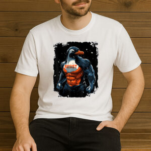 Muscular-Penguin-Resist-Tariffs-Activism-T-shirt