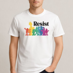 PBS-Resist-T-Shirt-–-Rainbow-Sesame-Street-Activist-Tee-US