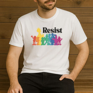 PBS-Resist-T-Shirt-–-Rainbow-Sesame-Street-Activist-Tee-USA