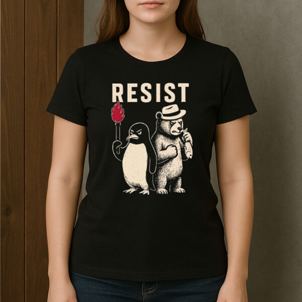 Penguin-&-Bear-Resist-Shirt-–-Political-Protest-Graphic-Tees