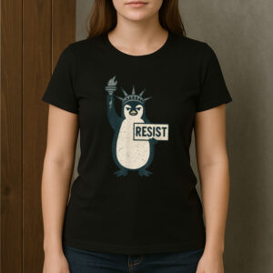 Penguin-Resist-Funny-Vintage-Protest-Graphic-Tees