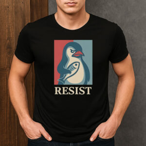 Penguin-Resist-Political-Activist-Graphic-T-Shirt