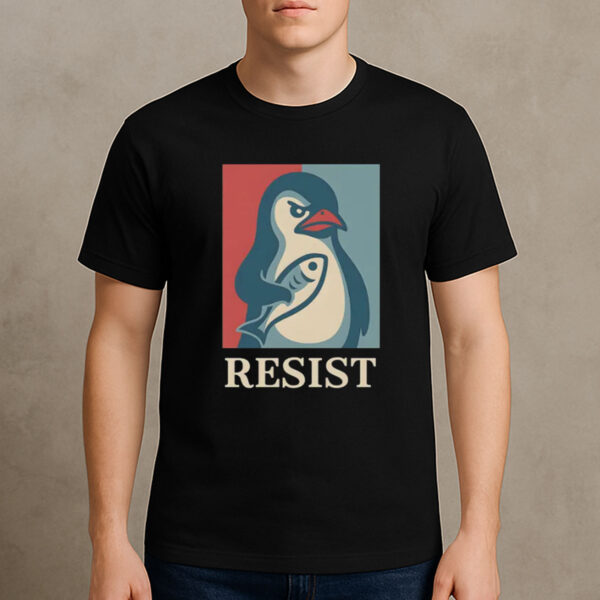 Penguin-Resist-Political-Activist-Graphic-T-Shirts