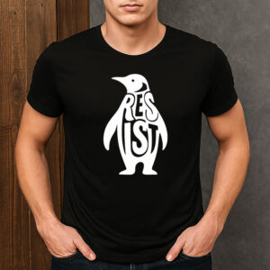 Penguin-Resist-T-Shirt-–-Funny-Minimalist-Animal-Activist-Tee