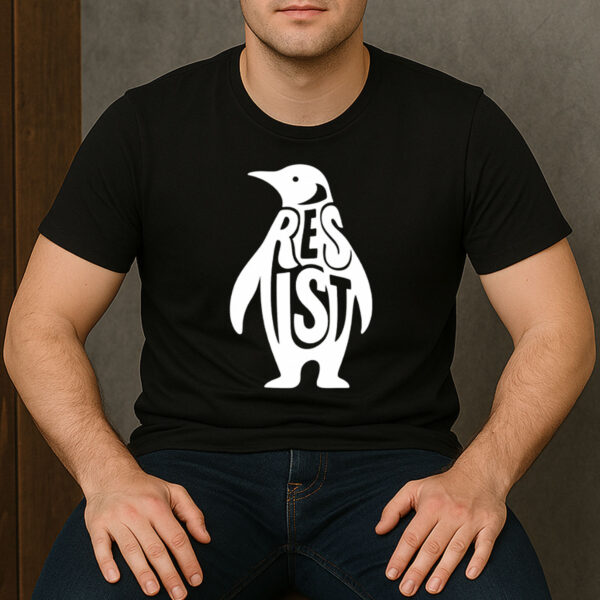 Penguin-Resist-T-Shirt-–-Funny-Minimalist-Animal-Activist-Tee-USA