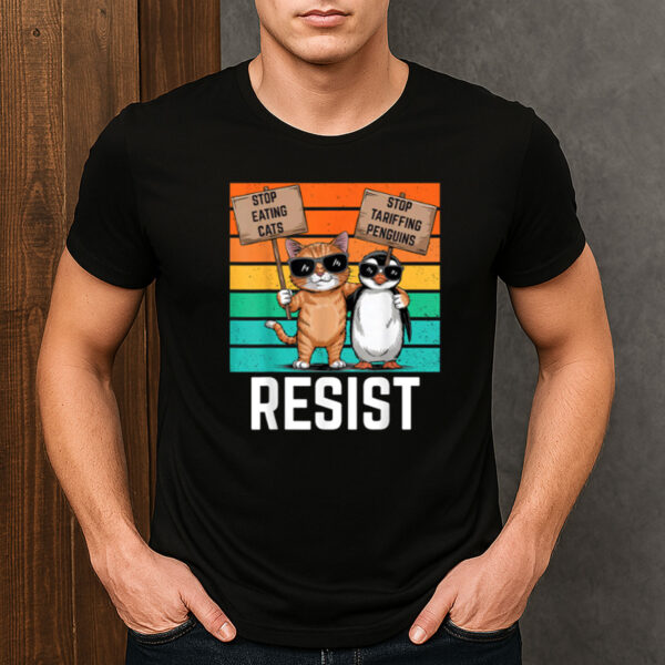 Penguin-Resist-Tariffs-USA-T-Shirt-–-Funny-Animal-Political-Tee-USA