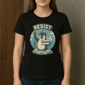Penguin-Resist-Vintage-Funny-Protest-Graphic-Tee-US