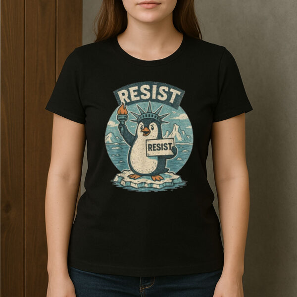 Penguin-Resist-Vintage-Funny-Protest-Graphic-Tee-US