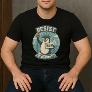 Penguin-Resist-Vintage-Funny-Protest-Graphic-Tee-USA