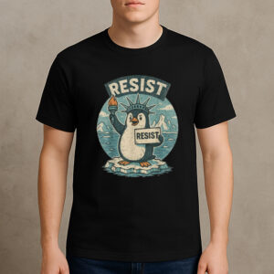 Penguin-Resist-Vintage-Funny-Protest-Graphic-Tees