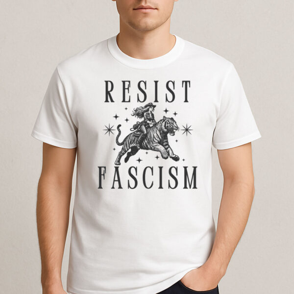 RESIST-FASCISM-Tiger-Rider-Political-Activism-T-Shirt-US