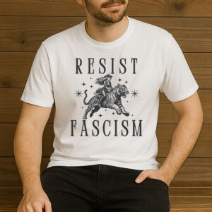 RESIST-FASCISM-Tiger-Rider-Political-Activism-T-Shirt-USA