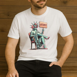 RESIST-Glam-Statue-of-Liberty-Feminist-Activism-T-Shirt-USA