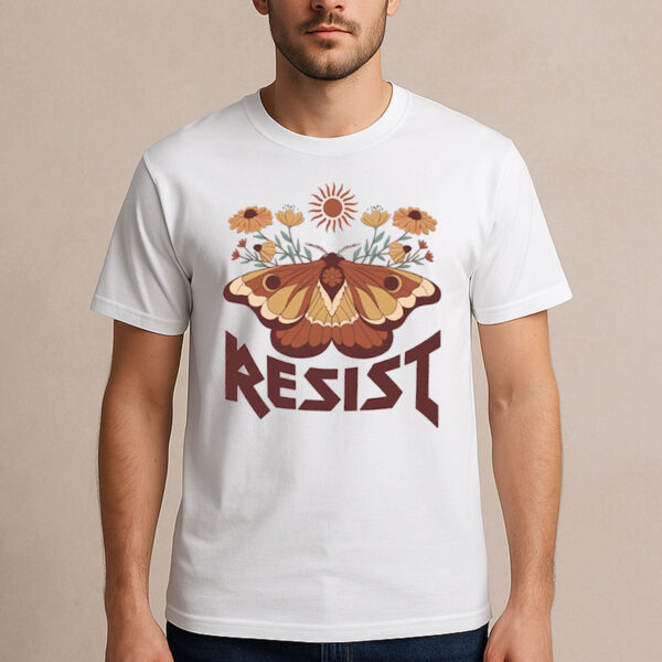RESIST-Moth-and-Flowers-Nature-Activism-T-Shirts